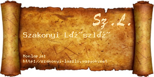Szakonyi László névjegykártya